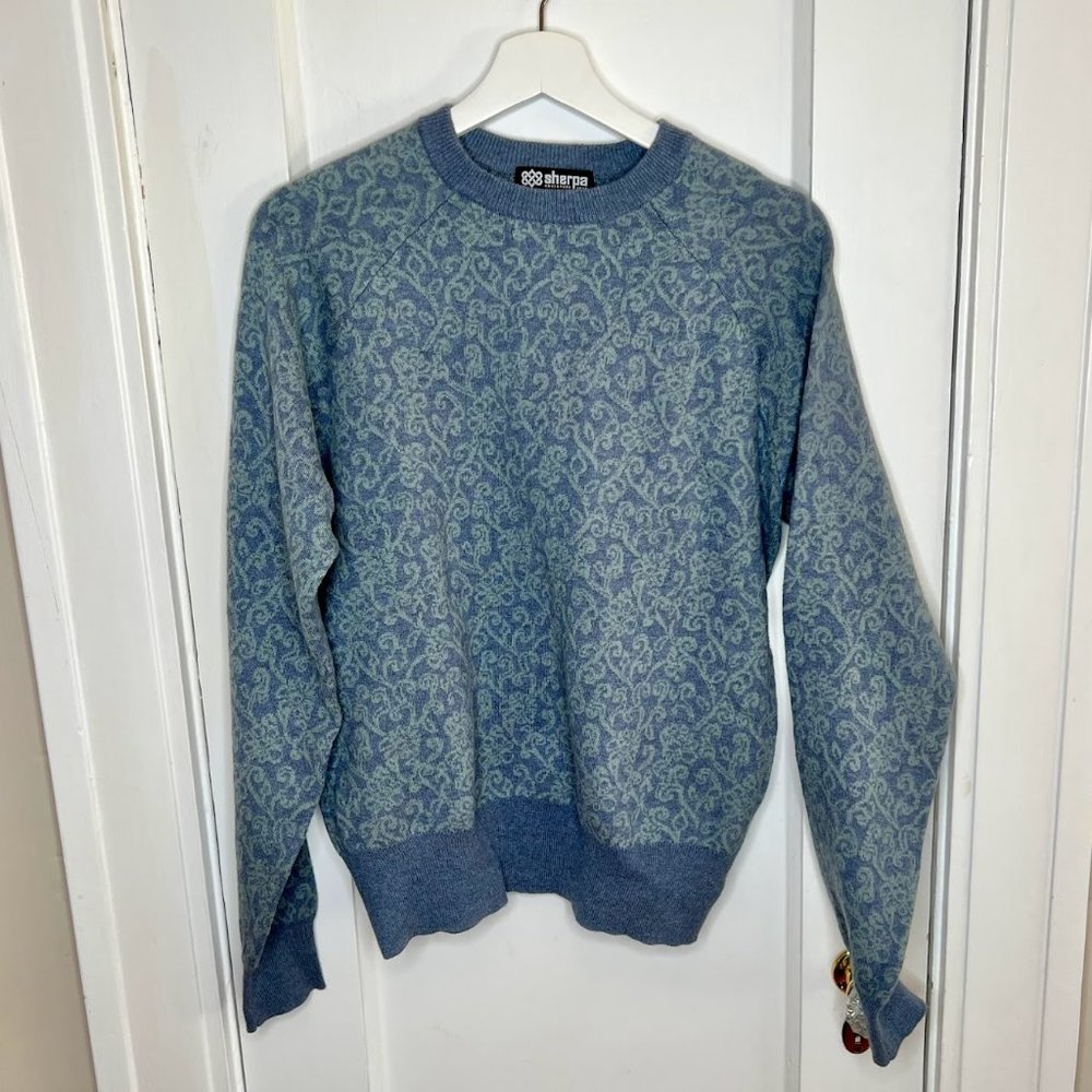 Sherpa Adventure Gear Cotton & Cashmere Crewneck Jacquard Sweater - L